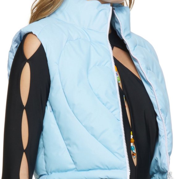 ISO: NOT FOR SALE; Marshall Columbia Blue Puffer Heart Vest XS - Picture 2 of 2